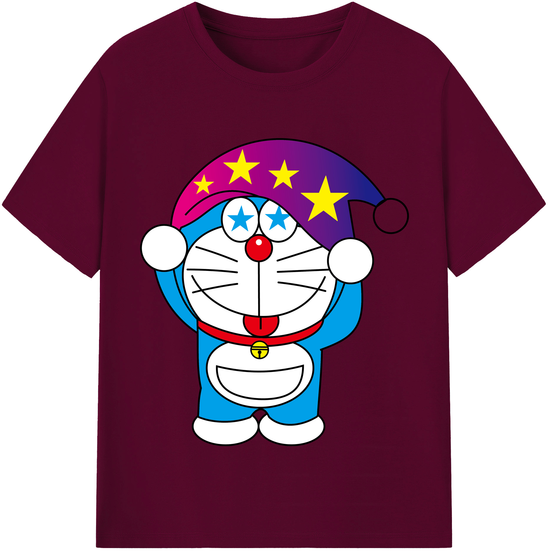 （画像用） ドラえもん Doraemon レディースカジュアルプリントTシャツ（綿100％）